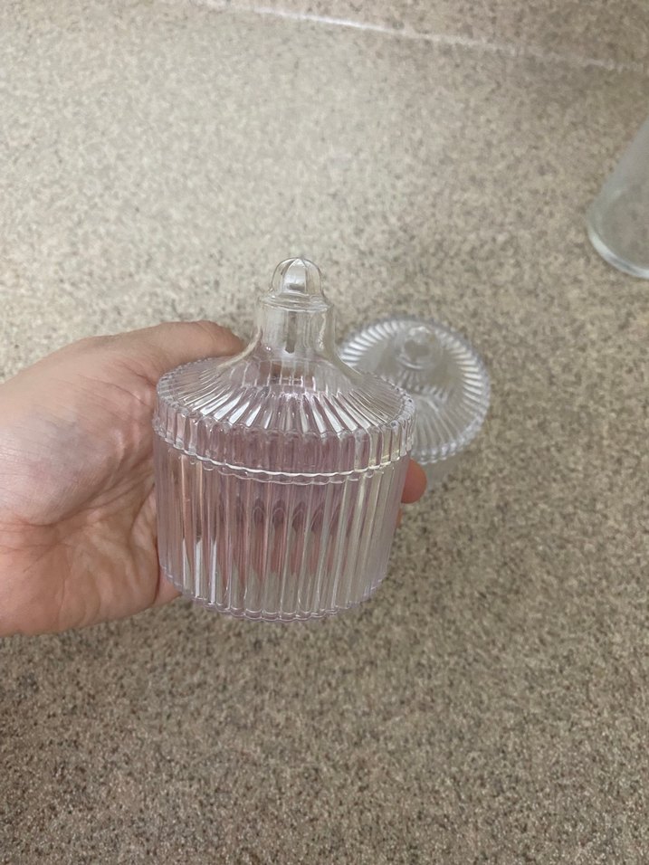 Şeffaf Çizgili Cam Saklama Kabı - Görsel 2