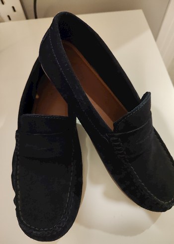 Zara Erkek Çocuk Lacivert Süet Loafer