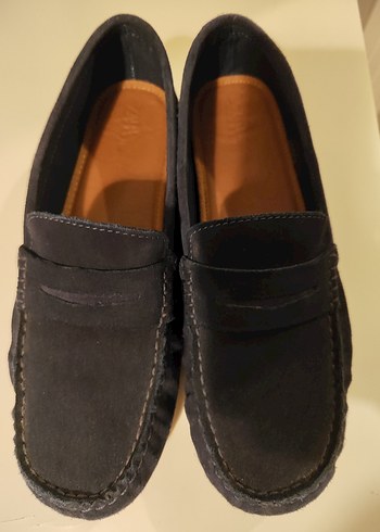 39 Beden siyah Renk Zara Erkek Çocuk Lacivert Süet Loafer