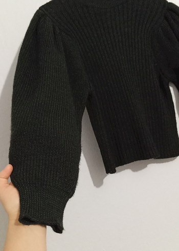 Köyü haki Örgü Kadın Triko Kazak - Görsel 3