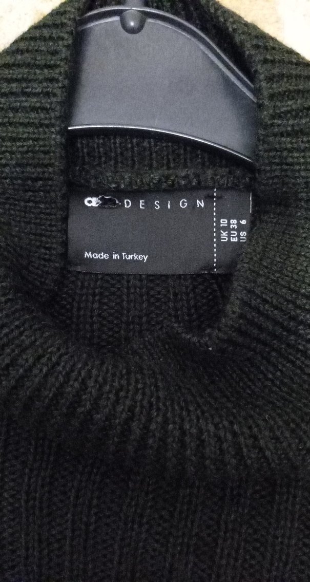 Köyü haki Örgü Kadın Triko Kazak - Görsel 5