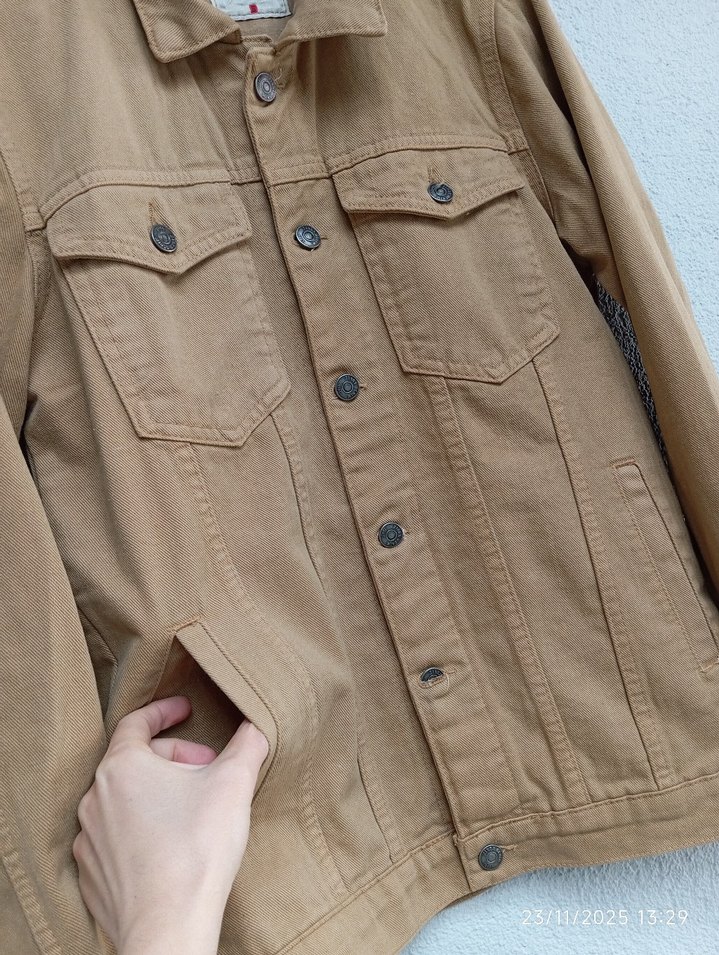 Camel Rengi Kot Ceket - Görsel 3