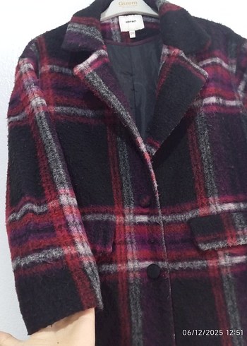 Kırmızı Ekose Desenli Kaban - Görsel 2