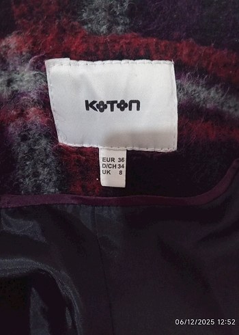 Kırmızı Ekose Desenli Kaban - Görsel 6