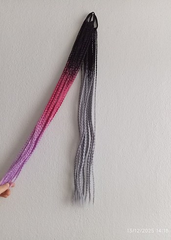 Elastik Çok Renkli Örgülü Saç Aksesuarı - Görsel 6