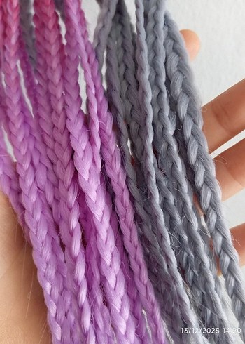 Elastik Çok Renkli Örgülü Saç Aksesuarı - Görsel 3