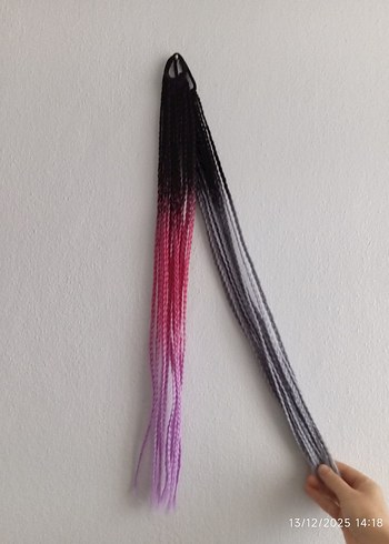 Elastik Çok Renkli Örgülü Saç Aksesuarı - Görsel 5