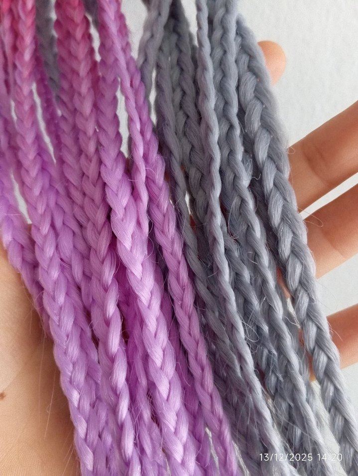 Elastik Çok Renkli Örgülü Saç Aksesuarı - Görsel 3