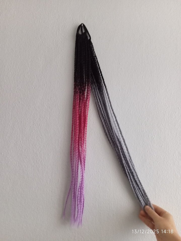 Elastik Çok Renkli Örgülü Saç Aksesuarı - Görsel 5