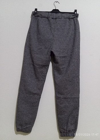 Gri Bol Kesim Kadın Eşofman Altı - Görsel 4