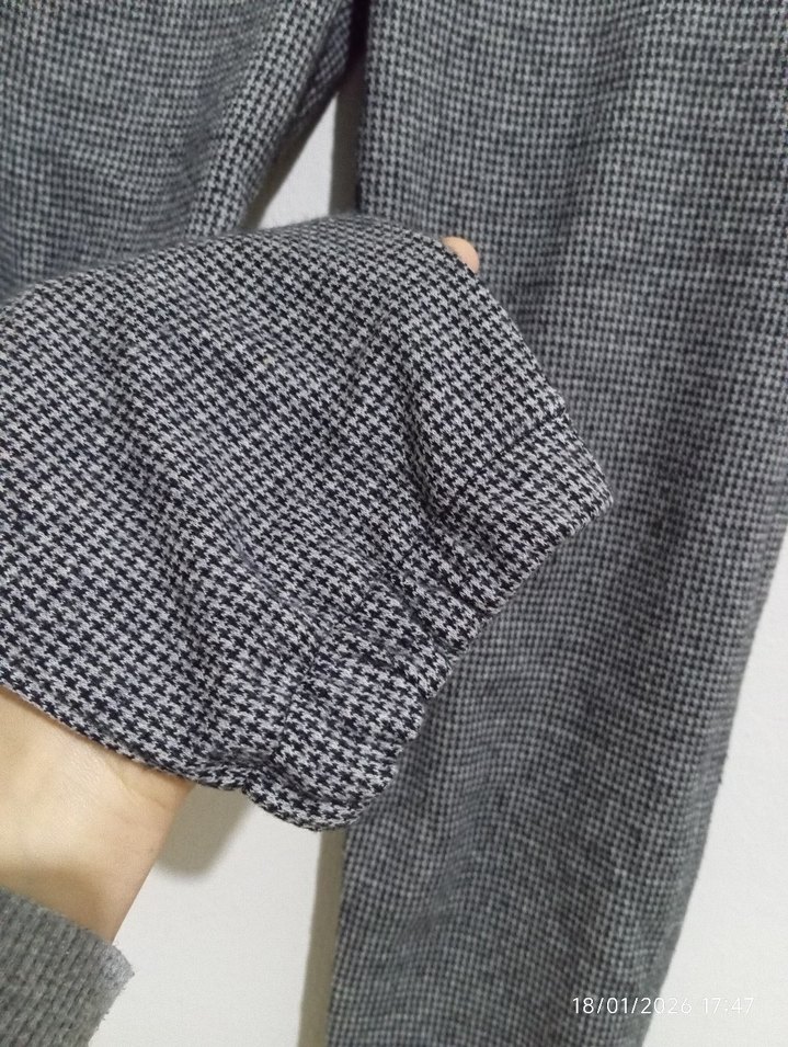 Gri Bol Kesim Kadın Eşofman Altı - Görsel 2