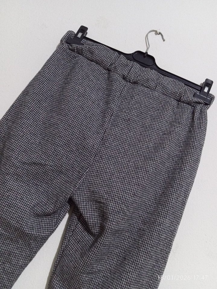 Gri Bol Kesim Kadın Eşofman Altı - Görsel 5