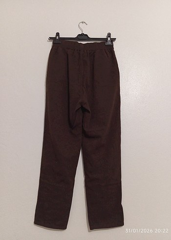 Kadın Kahverengi Salaş Pantolon - Görsel 4