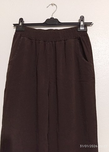 Kadın Kahverengi Salaş Pantolon - Görsel 2
