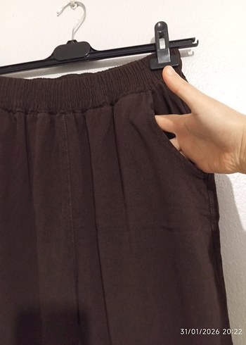 Kadın Kahverengi Salaş Pantolon - Görsel 3