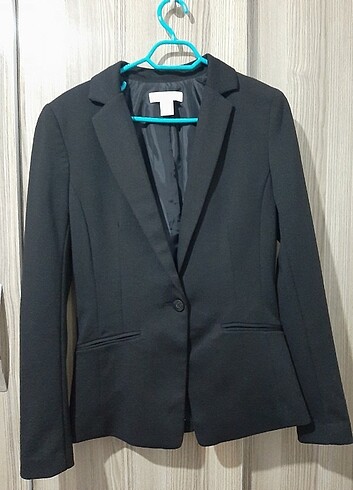 h&m kumaş viskon esnek siyah ceket