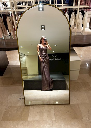 Gold detaylı bakır elbise