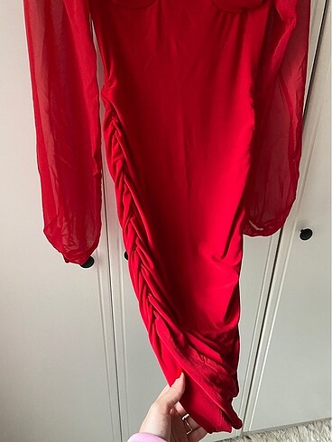 xs Beden kırmızı Renk Mini elbise
