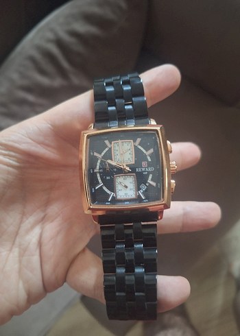 Beden REWARD Siyah Kare Kasa Erkek Kol Saati