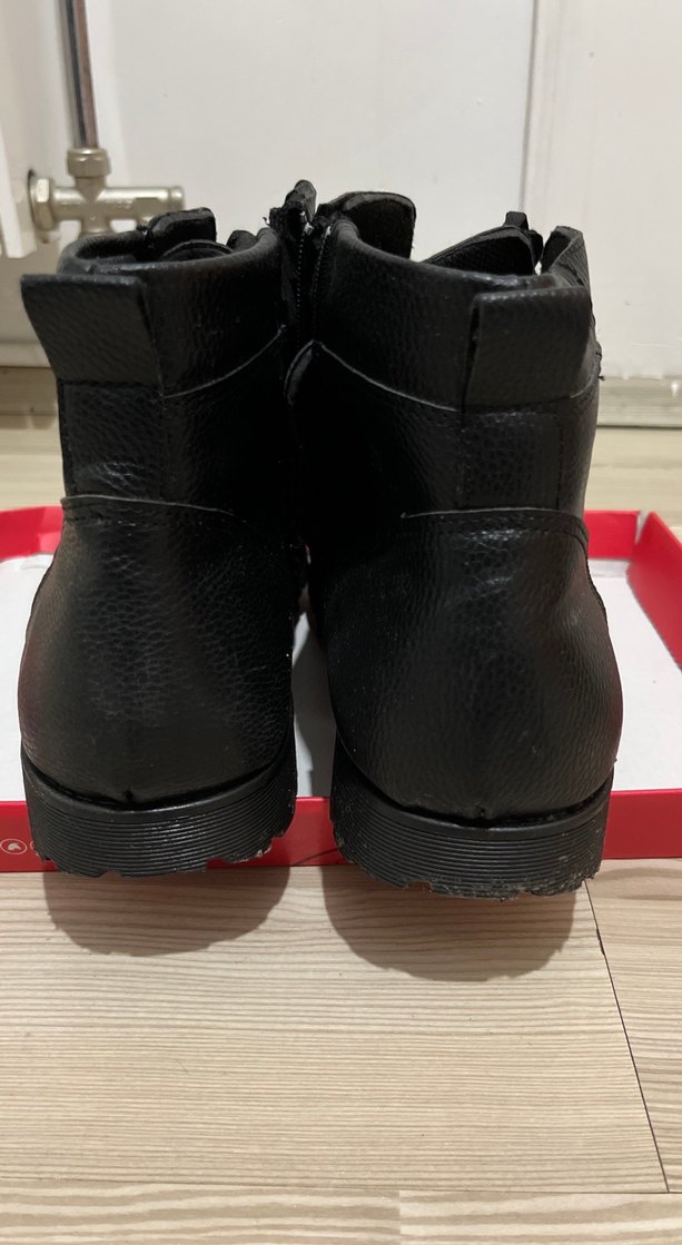 Siyah Bağcıklı Erkek Lastik Bot - Görsel 3