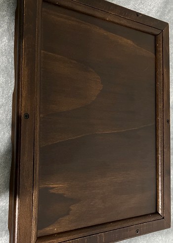 Kahverengi Ahşap Çerçeveli tel kırma tepsi - Görsel 2