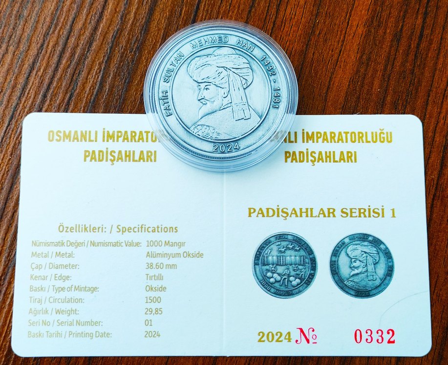 2024 Padişahlar Serisi Fatih Sultan Mehmet Han Hatıra Parası.. - Görsel 3