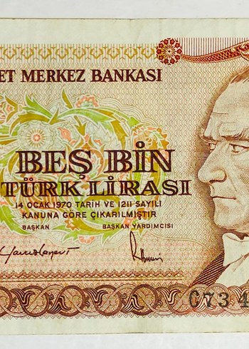  7.Emisyon - BEŞBİN TÜRK LİRASI II. TERTİP C73 453845 MEVLANA