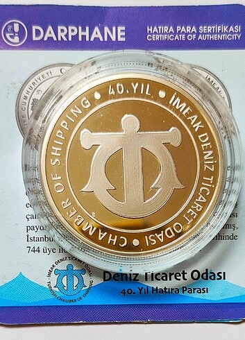 Deniz Ticaret Odası ((İmeak)) 40.Yıl Hatıra Gümüş..
