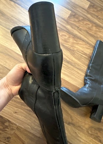 39 Beden siyah Renk Siyah Deri Dizüstü Kadın Çizme