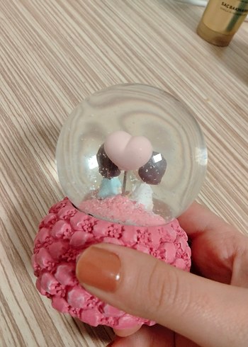 Pastel Pembe  Biblo Kar Küresi - Görsel 2