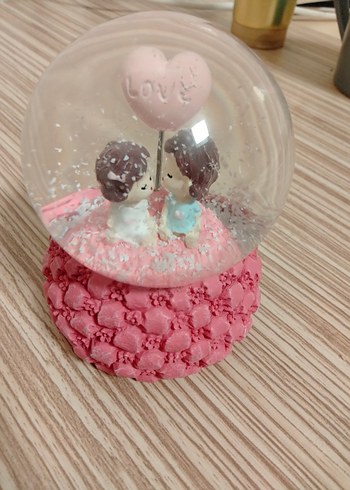 Pastel Pembe  Biblo Kar Küresi - Görsel 3