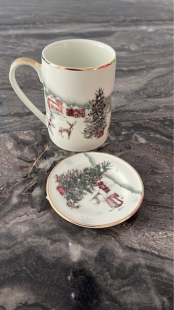 H&M Home Kupa ve mini tabak