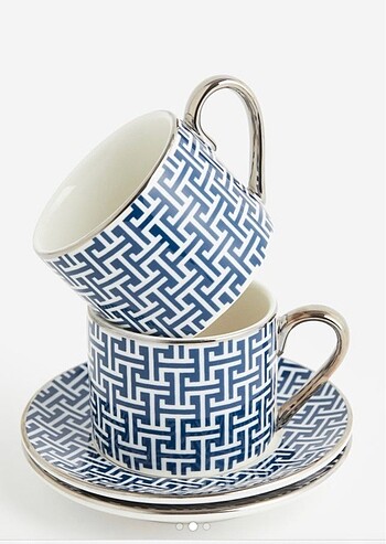 H&M Home 1 adet tabaklı Espresso fincanı