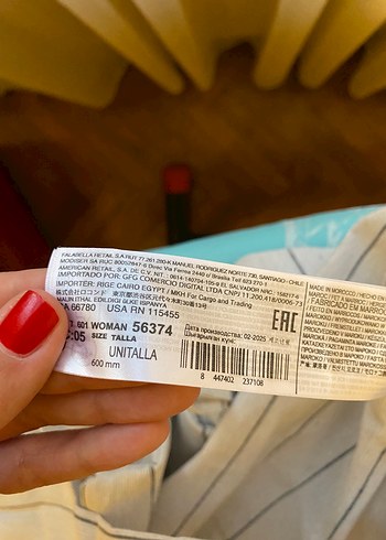 Mango Gri Çizgili Keten Kadın Çanta