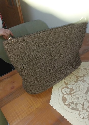 Diğer Diger Gri Örgü Bohem Kadın Çanta