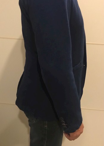 Erkek Lacivert Denim Ceket Düğmeli #Mudo y - Görsel 4