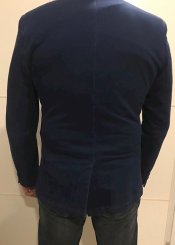 Erkek Lacivert Denim Ceket Düğmeli #Mudo y - Görsel 3