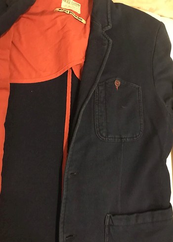 Erkek Lacivert Denim Ceket Düğmeli #Mudo y - Görsel 7