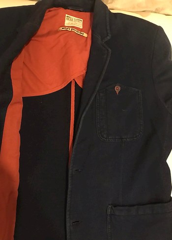 Erkek Lacivert Denim Ceket Düğmeli #Mudo y - Görsel 6