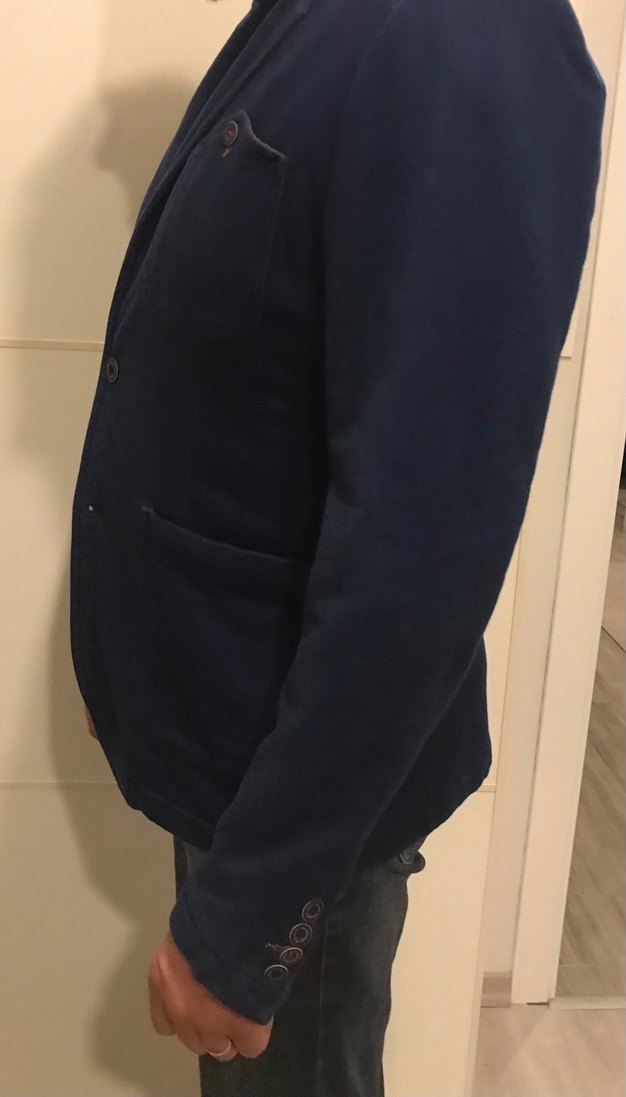 Erkek Lacivert Denim Ceket Düğmeli #Mudo y - Görsel 2