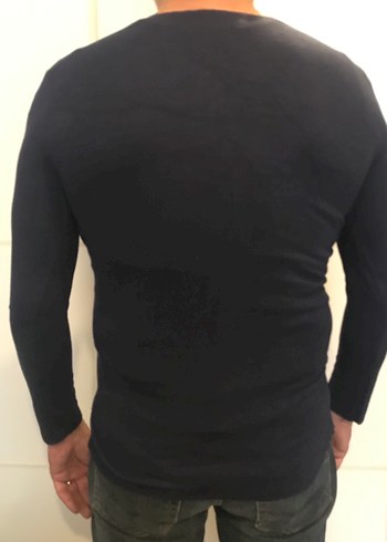 Erkek Siyah Dar Kesim Uzun Kollu #Sweat - Görsel 2