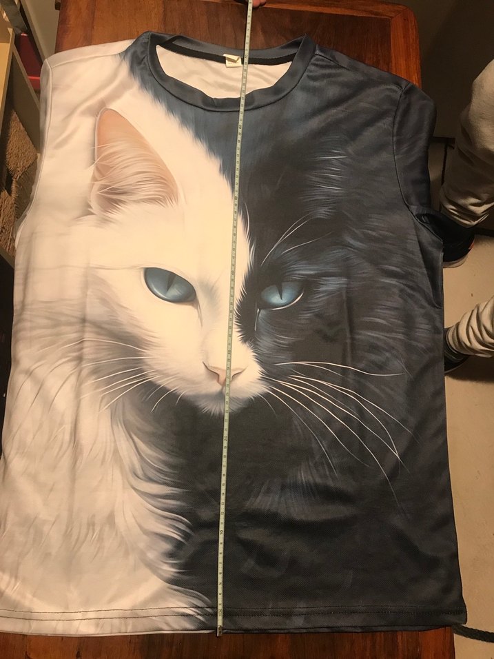 #yingyang #kedi baskılı t-shirt - Görsel 3