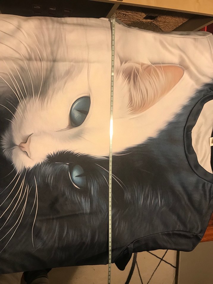 #yingyang #kedi baskılı t-shirt - Görsel 4