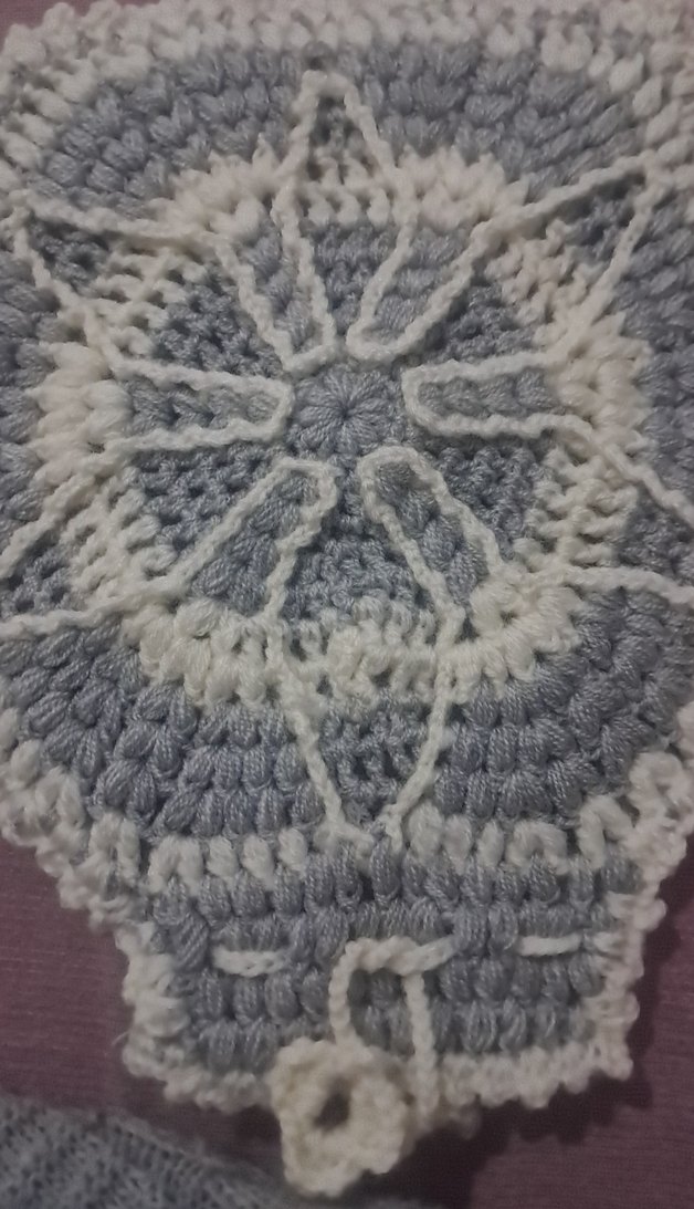 Gri-Beyaz Renkte  Çeyizlik Banyo Lif örgüsü - Görsel 2