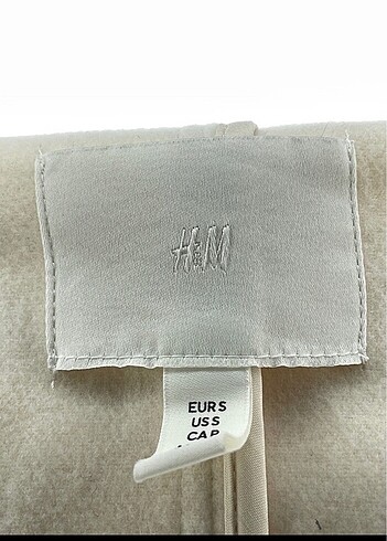 s Beden beyaz Renk S beden H&M uzun kaban