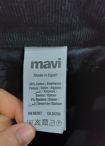 32 Beden Mavi Erkek Kadife Kumaş Pantolon