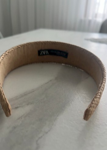 Bej Deri Dokulu Kadın Saç Aksesuarı - Görsel 3