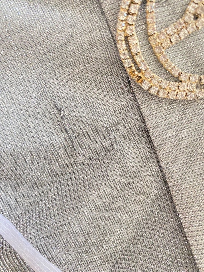 Gri Yılan Desenli Kemerli Uzun Abiye Elbise - Görsel 5