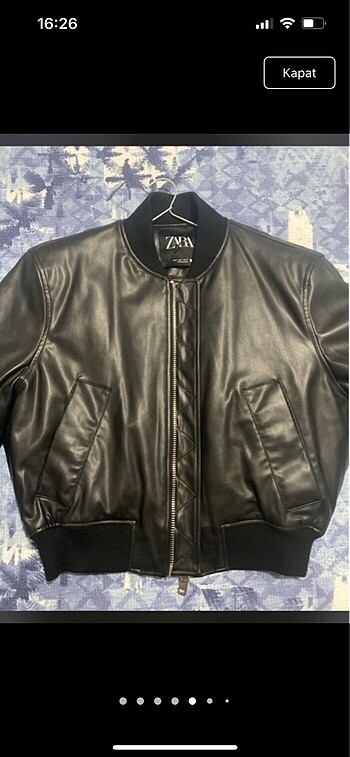 Zara Zara bomber deri ceket sıfır