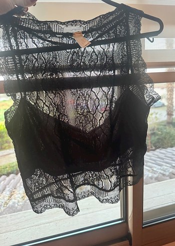 Siyah Dantel Kolsuz Straplez Bustiyer - Görsel 5